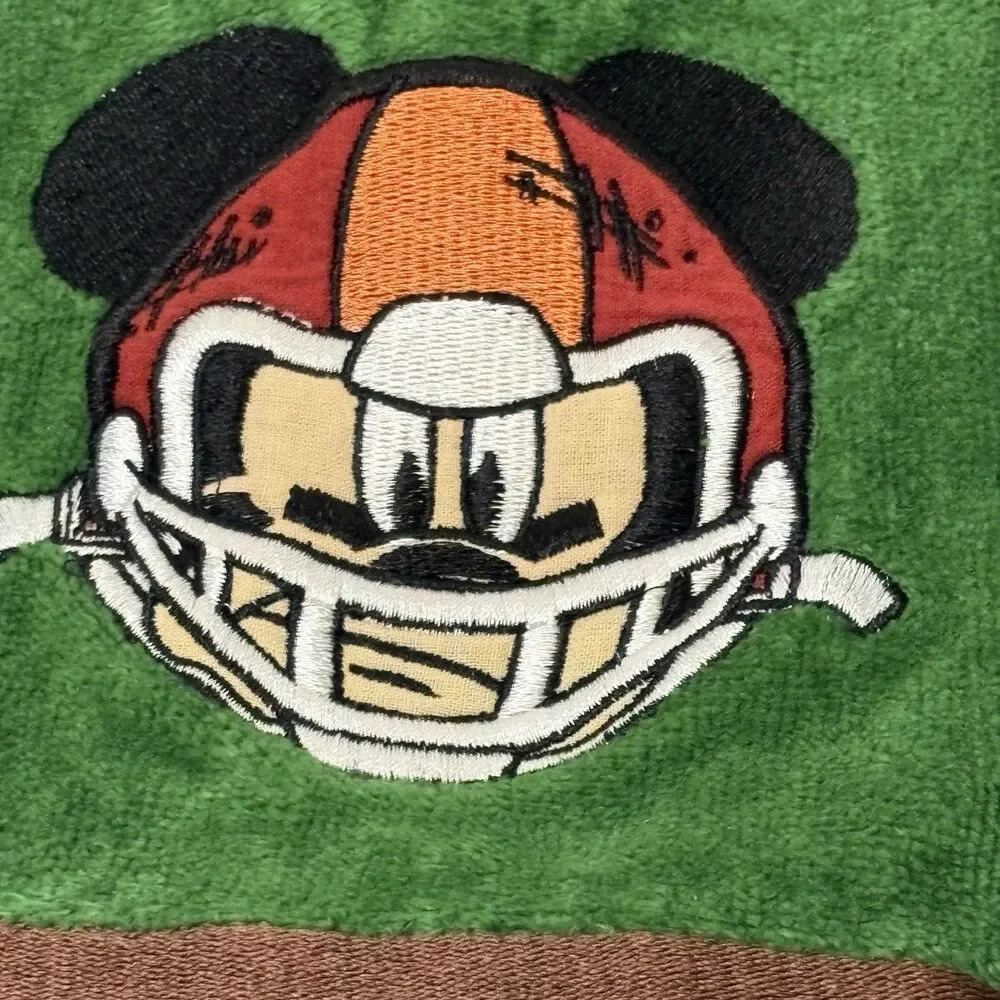 Set 2 FOOTBALL Disney Mickey Mouse in HELMET Hand Towel Set Fall Green Red Brown